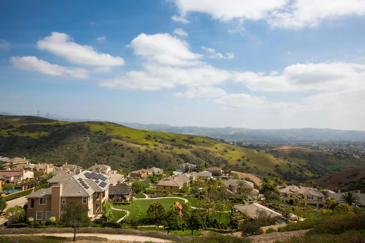 Yorba Linda, California executive scene showing The BSD Real Estate Group managing luxury homes in a wealthy suburb.